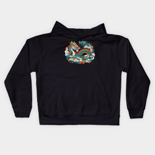 Chinese Dragon Art for Dragons lover gift Kids Hoodie